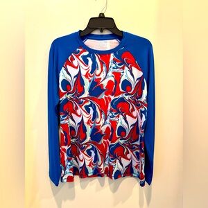 Patriotic Swirl Long Sleeve Top